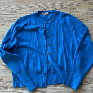 J Crew Cardigan teal blue size large